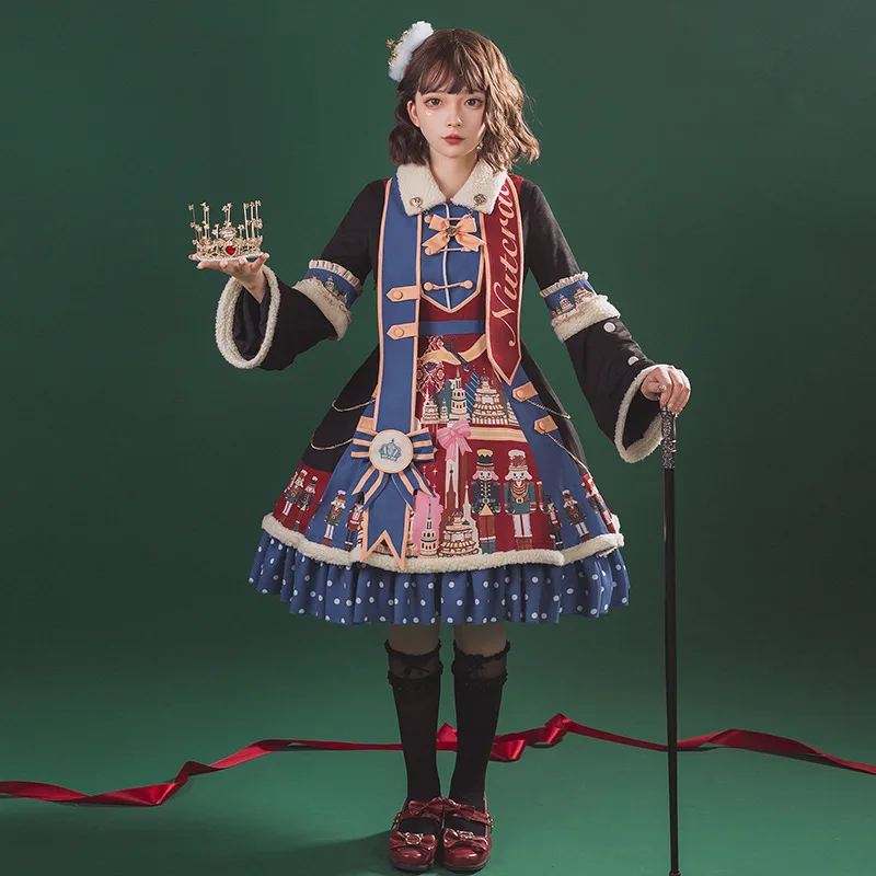 

Рождественское платье в стиле «лолита» с милым принтом от YLF