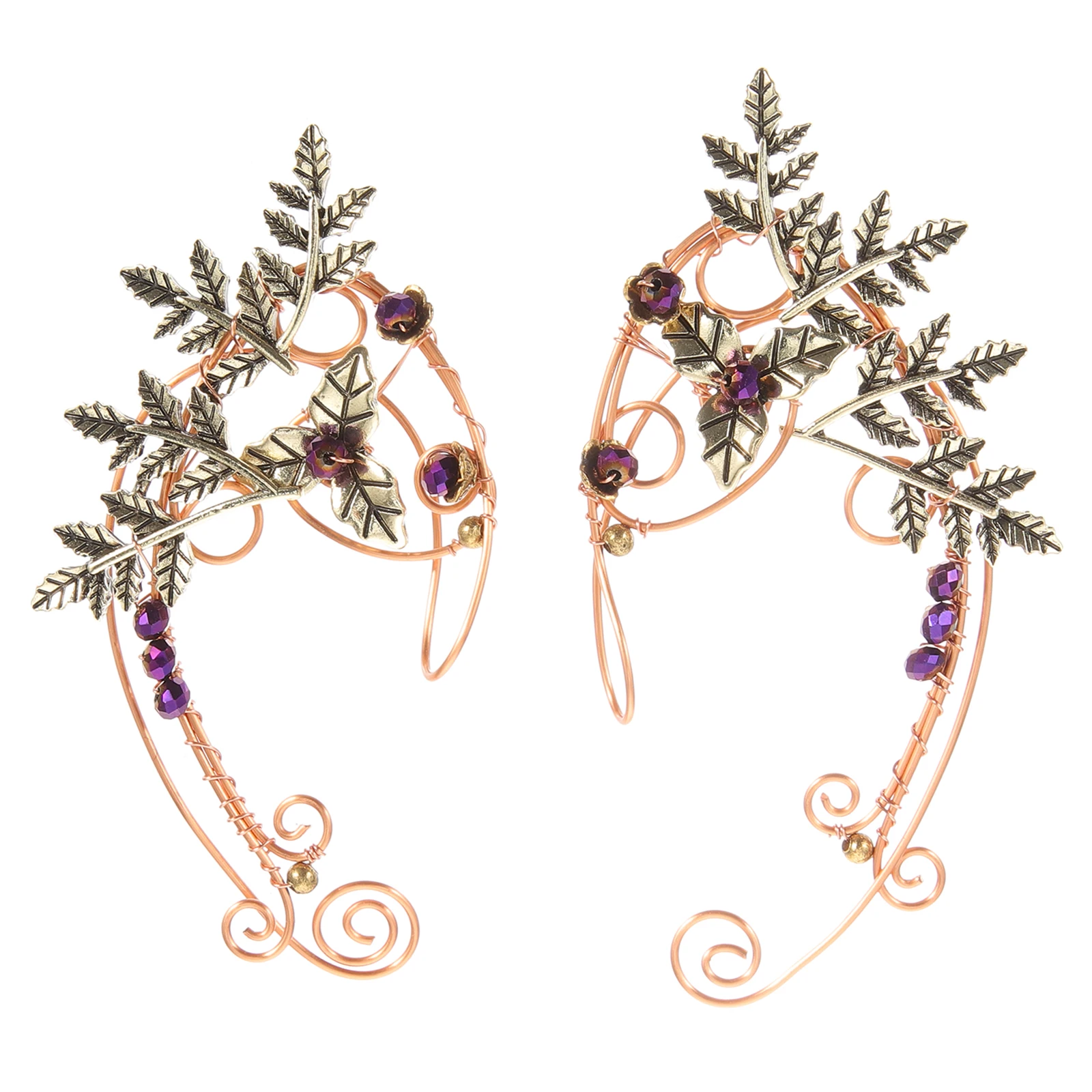 

Dresses For Teen Girls Ear Earrings Women Cuff Cuffs Fairy Elf Leaf Wrap Costume Clip Jewelry Ears Earring Cosplay Full Elven