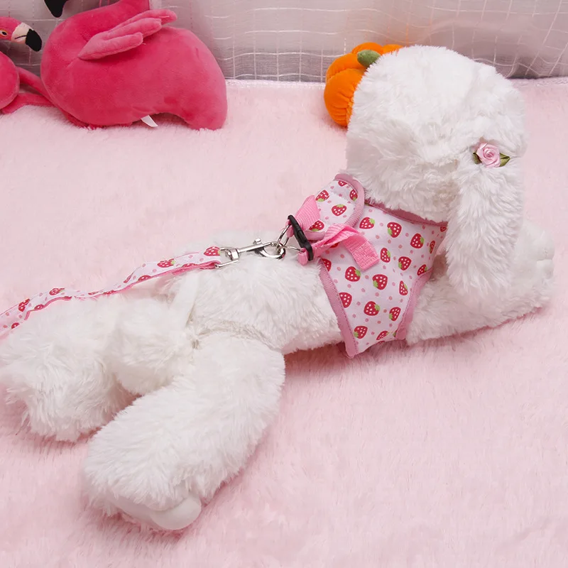 

Cute Dog Cat Harness and Leash Set Mesh Pet Puppy Harness Lead Cat Collar Clothes Vest for Small Cats Kitten Pet Supplies