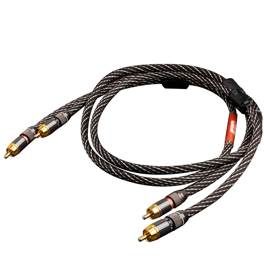 yyaudio hifi stereo pair rca cable high performance premium hi fi audio 2rca to 2rca interconnect cable free global shipping