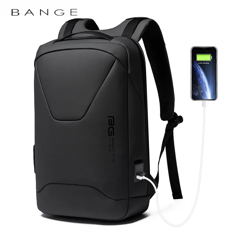 

BANGE New Men Anti Theft Waterproof Laptop Backpack 15.6 Inch Daily Work Business Type-c port Backpack School back pack mochila