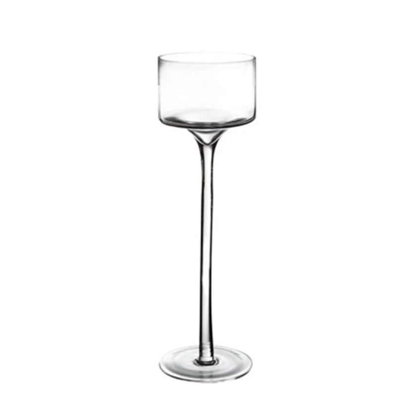 

Tall Glass Candle Holder Transparent Candlestick Holder Stand Table Centerpiece for Home Bedroom Wedding Party Romantic Dinner