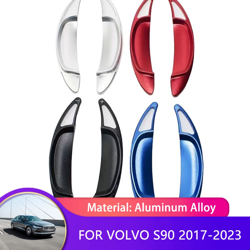 

2x for Volvo S90 2017 2018 2019 2020 2021 2022 Paddle Shifter Aluminum Car Steering Wheel DSG Gear Shift Shifter Extension Cover