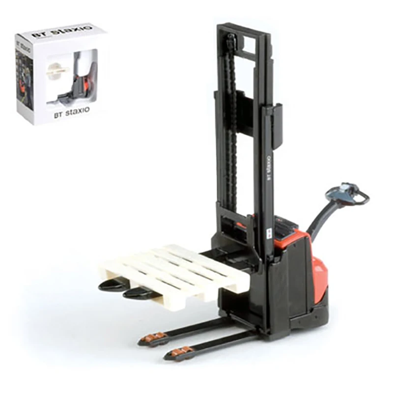 Литый под давлением 1/24 вилочный погрузчик BT Levio Электрический прицеп грузовик сплав вилочный погрузчик модель игрушки для детей Подарки для мальчиков статический дисплей