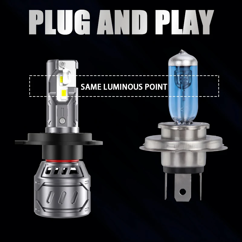DAWNKNIGHT P1 Mini LED H7 H4 H11 9005 9006 H8 HB4 3000K для светодиодных ламп головного света 12 В 6000K Turbo