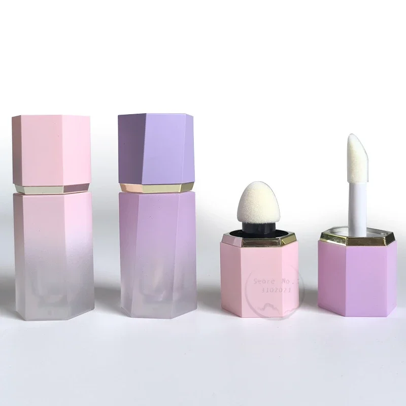 Пустой 7 г шестиугольный тюбик для блеска губ жидкий румян банка консилера Bloom мл