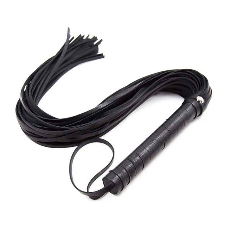 

Faux Leather Pimp Whip Racing Riding Crop Party Flogger Queen Black Horse Riding Whip High Quality Bondage Whip