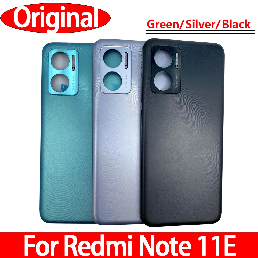 Original Battery Cover For Xiaomi Redmi Note 11E Battery Back Cover Rear Door Housing Case For Redmi Note 11E Replacement Parts