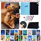 Чехол для Lenovo Tab M10 HD 2-го поколения, 10,1 дюйма, TB-X306X, TB-X306F, с изображением кошки, панды, Магнитный чехол для Lenovo Tab M10, M10HD