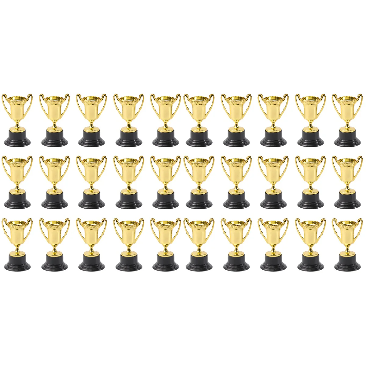 

40 Pcs Kids Reward Trophy Plastic Prize Cup Children Reward Prizes Small Cup with Base Golden