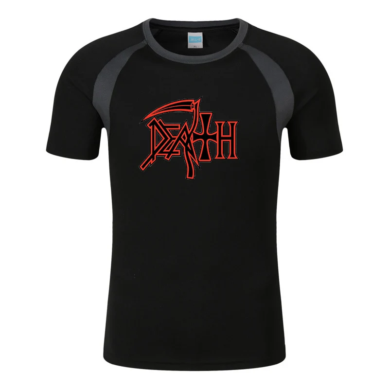 Футболка мужская с принтом из тяжелого металла Модная хлопковая рубашка реглан