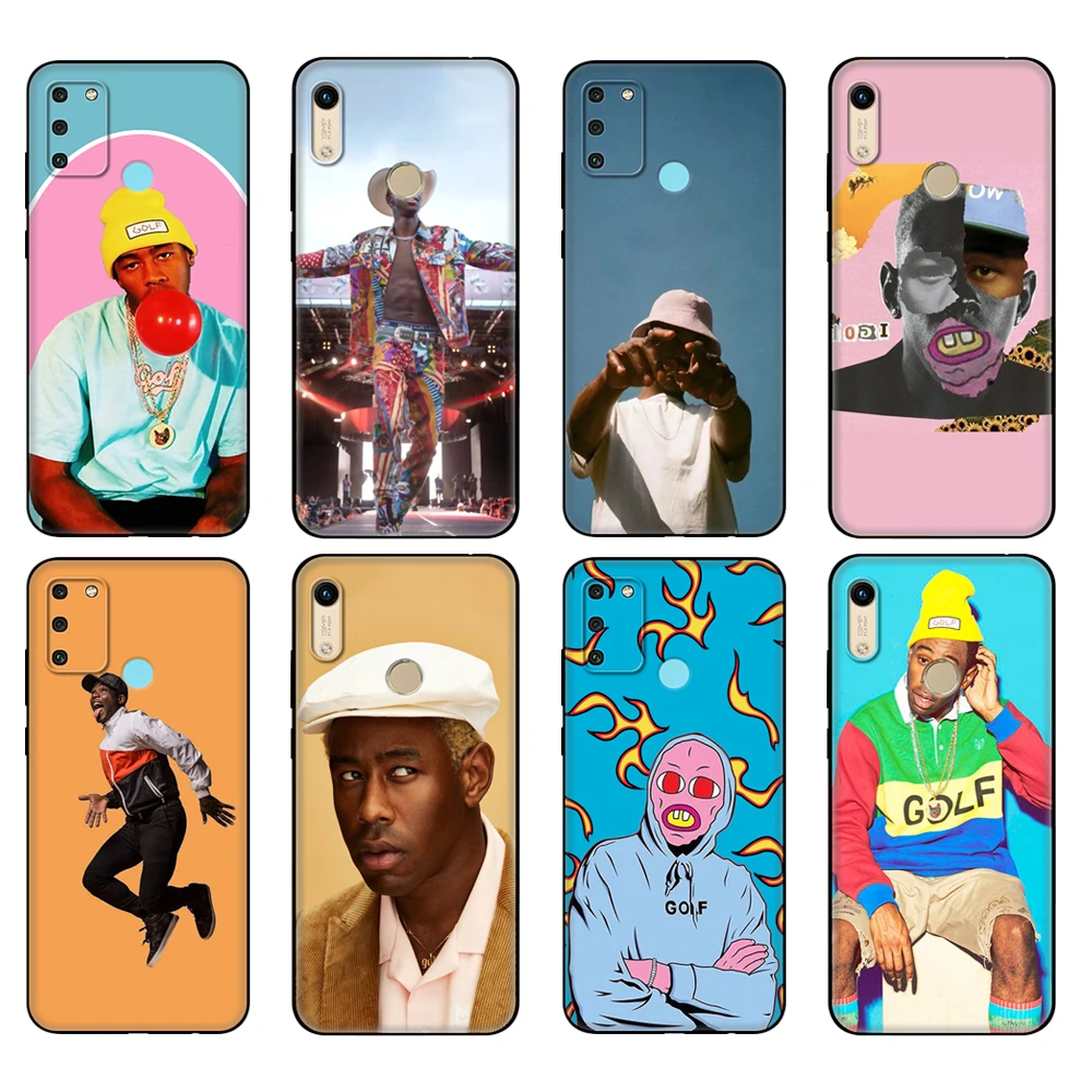 

Black tpu Case For Honor 8a Prime 8s 9 10X Lite 9A 9C 9X Premium Pro 9S Case Cover creator Pop Rap Singer