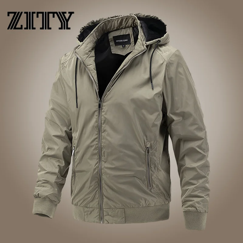 

ZITY Bomber Jacket Men Fashion Casual Windbreaker Jacket Coat Men 2022 Autumn Winter New Outdoor Sports Hiking Polar Jacket