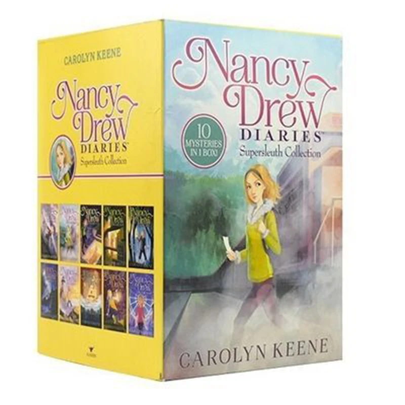 10PCS/Set Nancy Drew Diaries Supersleuth Collection Kids Children's English Literature Classic Puzzle Detective Fiction Book
