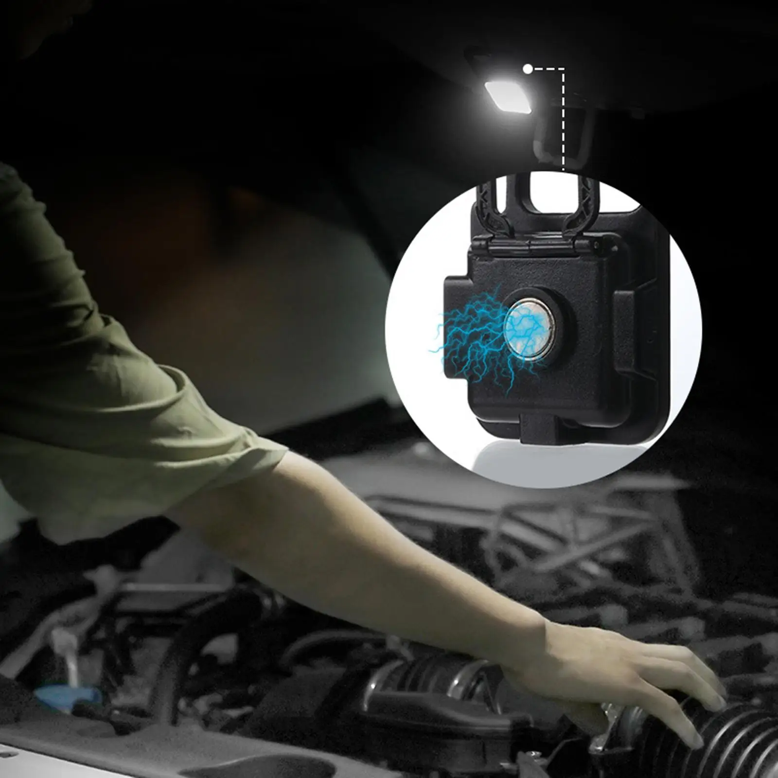 

Magnetic COB Keychain Flashlight Rechargeable for Running Hiking Walking