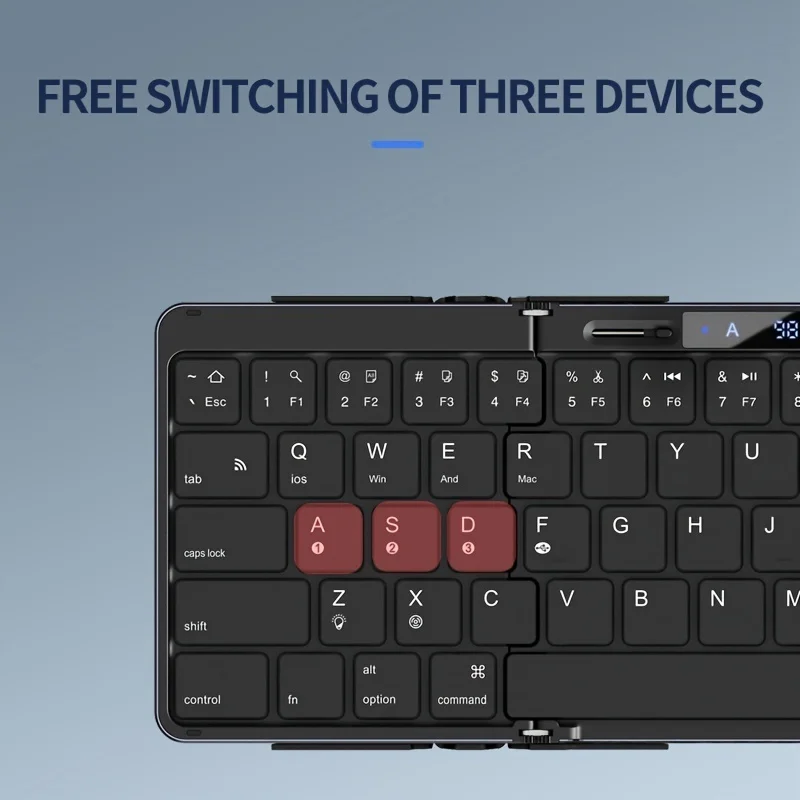 wa składana klawiatura Bluetooth z touchpadem lub klawiaturą numeryczną Bezprzewodowa możliwością ładowania dla systemu