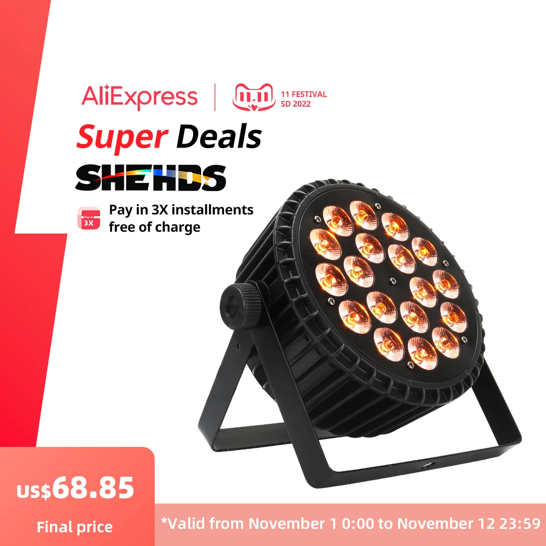 Продажа 18x18 Вт/18x12 Вт Par Светильник щение алюминиевый ночной клуб бар промывка освещение для диджея бара дискотеки вечеринки сцсветильник освещение ...