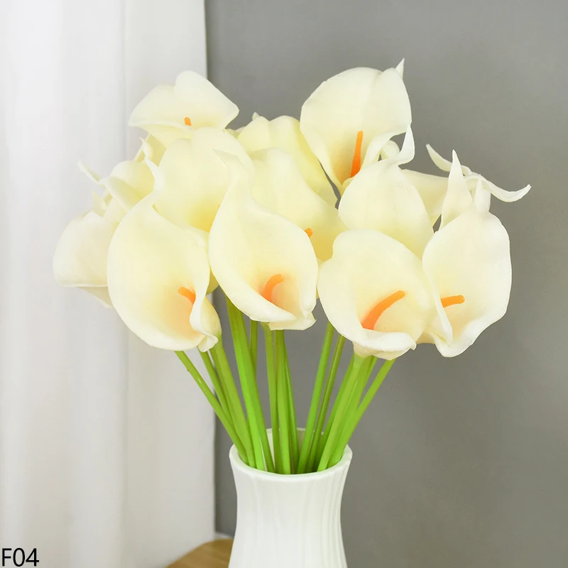

5/10 шт. белый искусственный цветок калла букет лилий PU настоящий сенсорный искусственный цветок для свадебного украшения домашний декор садовые цветы