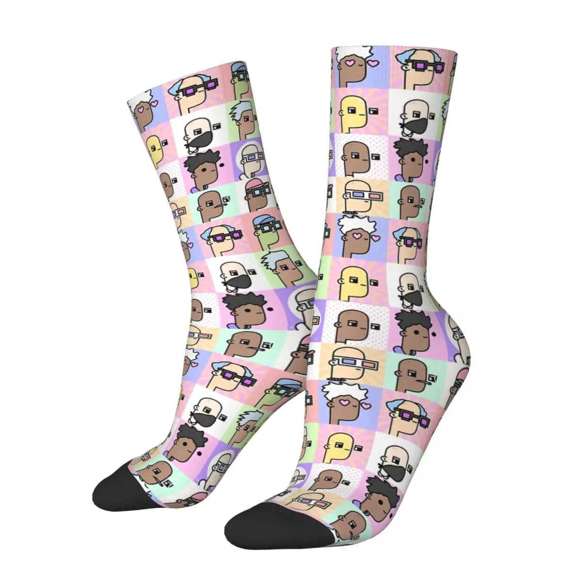 

Doodles Punks NFT Crypto Icon Drawstring Socks Gym Pouch 3D Print Backpack Boy Girls Mid-calf socks