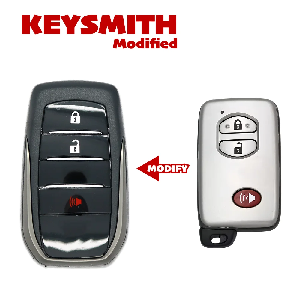 Фото Улучшенный корпус смарт-ключа KEYSMITH для Toyota Land Cruiser LC200, Prado, Prius, Camry, Crown, Aurion, Avensis (замена) №5
