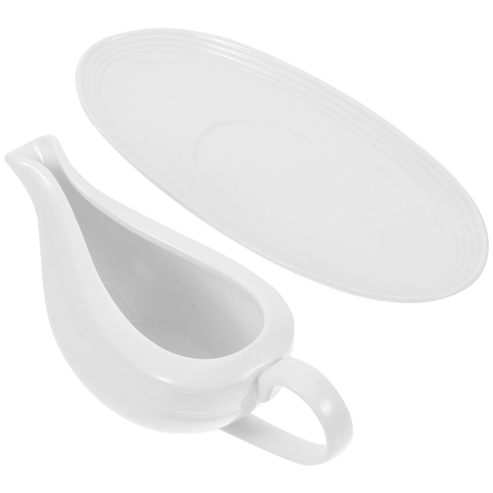 

Condiment Bowl Gravy Sauce Boats Saucer Pitcher Handle Soy Bowls Seasoning Jar Milk