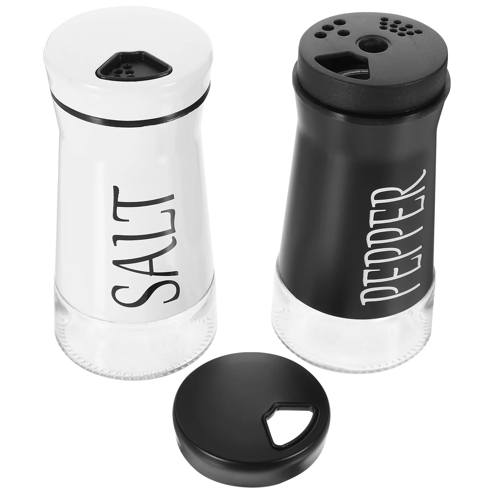 

2 Pcs Kitchen Utensils Condiment Bottle Black Pepper Stainless Steel Shakers Jar Dispenser Seasoning