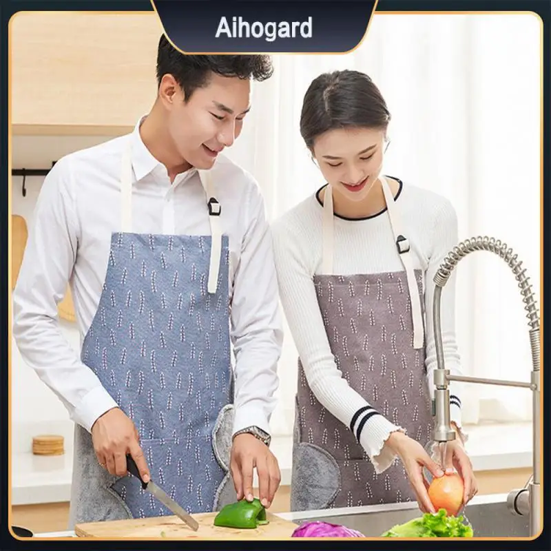 

Adults Waist Waterproof Anti-oil Dirty Kitchen Clothes Wear-resistant 1pcs Apron Household Merchandises Household Work Clothes