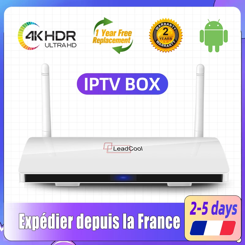 Leadcool ip tv box Android 9.0 Smart Amlogic S905W 2 Гб 16 4 ГБ WIFI медиаплеер IP BOX Доставка из Франции |