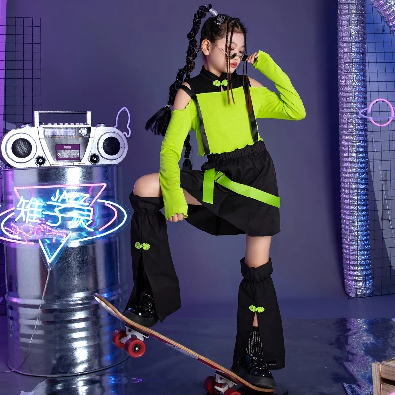 Одежда для джазовых танцев девочек модный костюм детей модель подиума в стиле