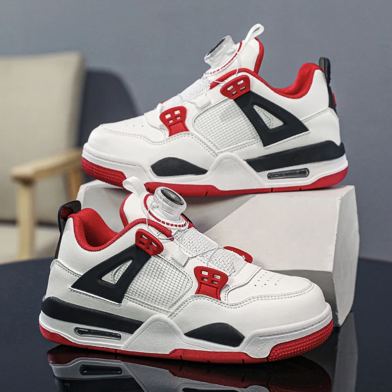 

Children's Casual Sneakers Lightweight Breathable Comfortable Boys' Basketball Shoes Shock-Absorbing Anti-Slip Trend Board Shoes