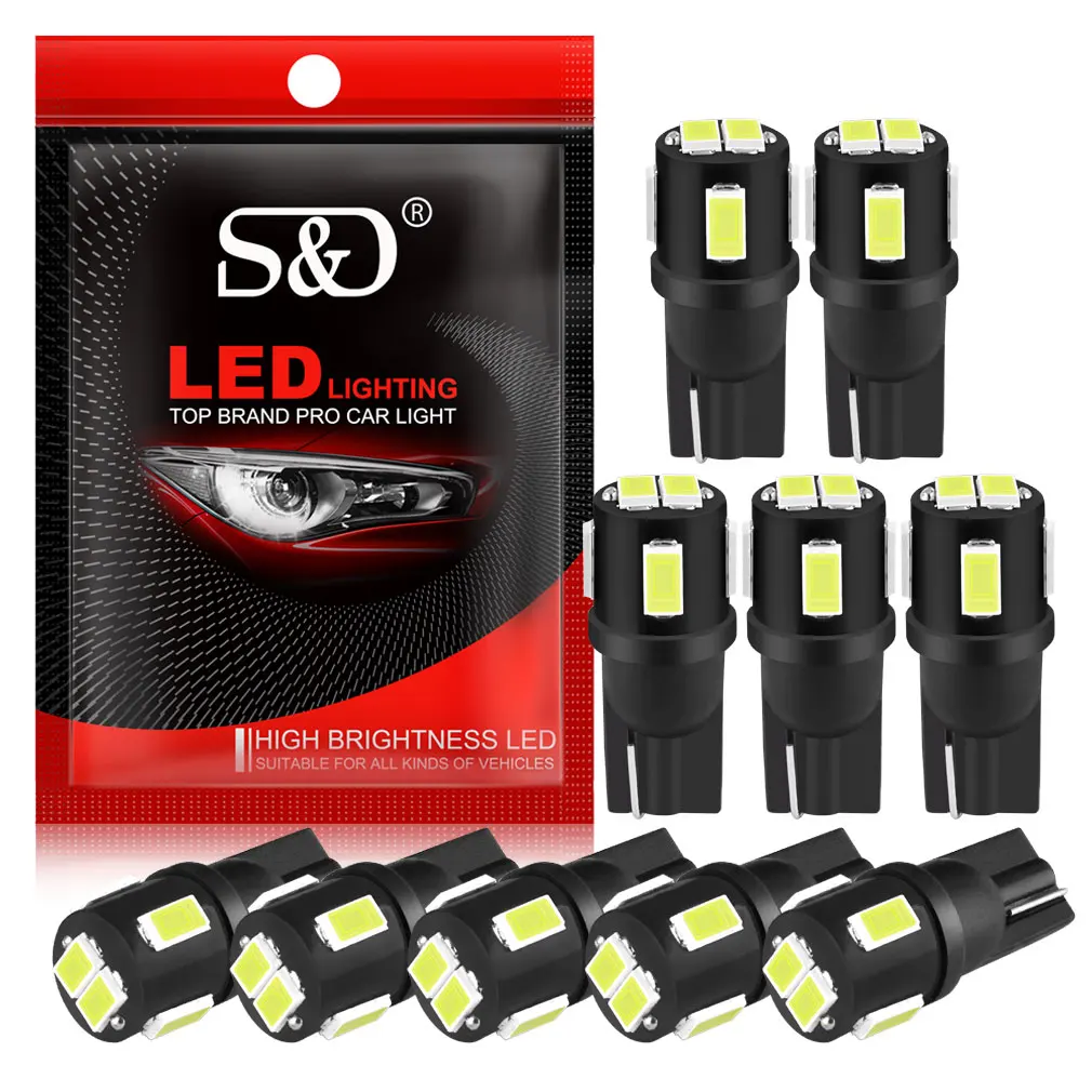 

4 шт., автомобильные светодиодсветодиодный лампы W5W T10 194 168 12 В