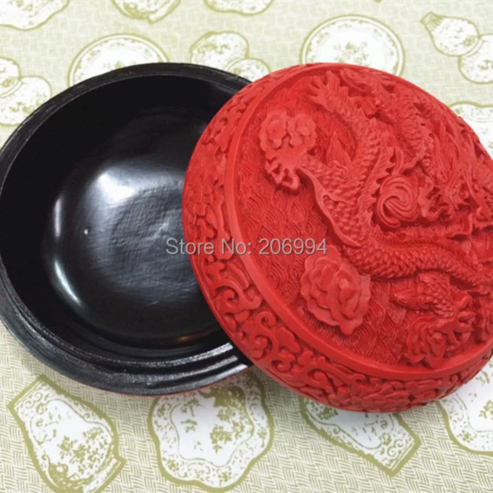Пекинская резная лаковая посуда 4-дюймовая коробка традиционное китайское