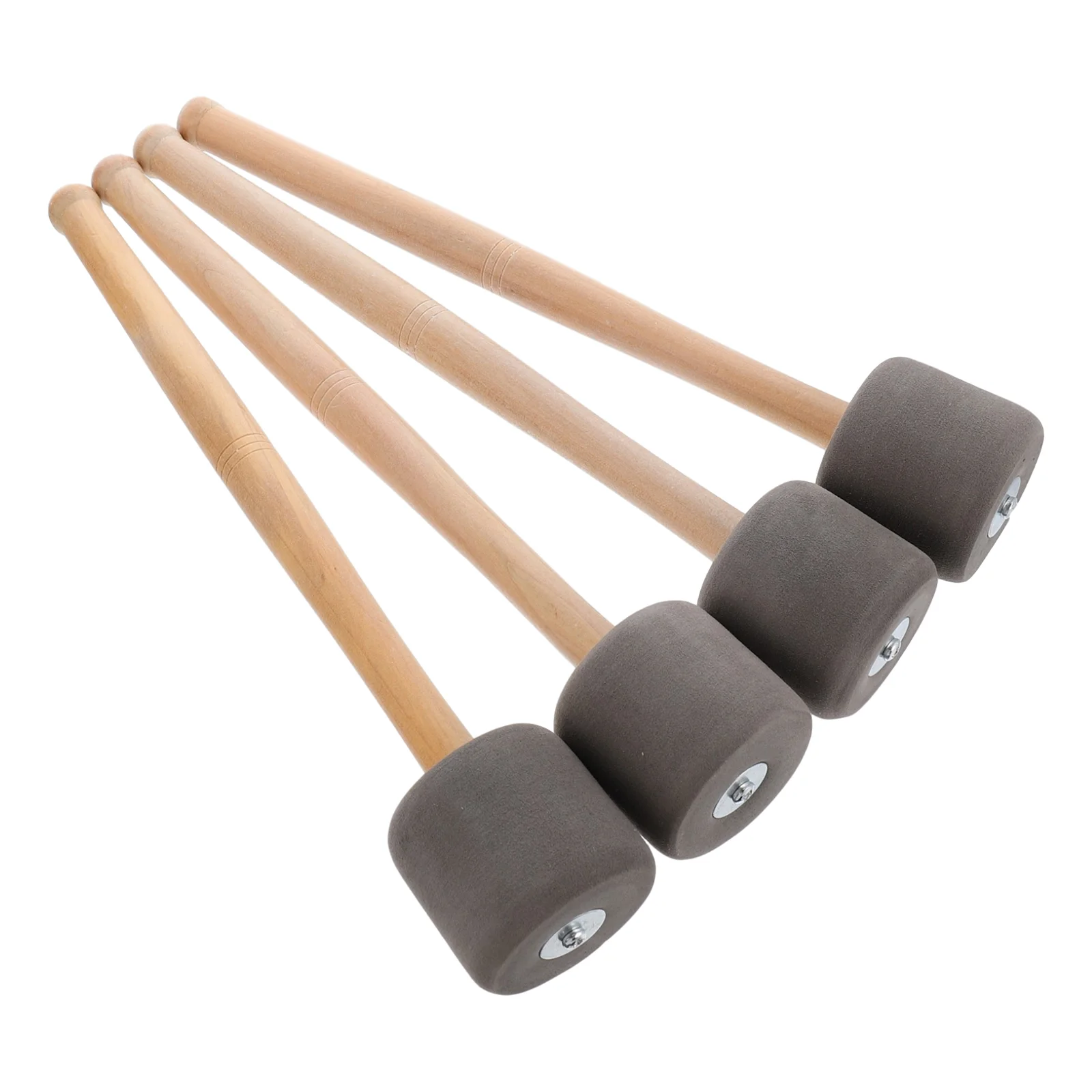 

Drum Mallets Mallet Sticks Percussion Drumstick Bass Stick Foam Felt Marching Band Wood Drumsticks Stainless Steel Head