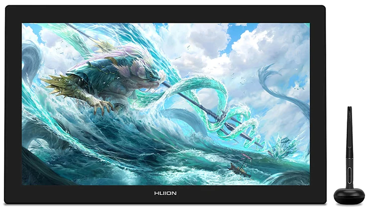 

Huion Pro 24(4K) 140% sRGB color gamut 23.8 inches full laminated screen graphic design digital painting 4K pen display