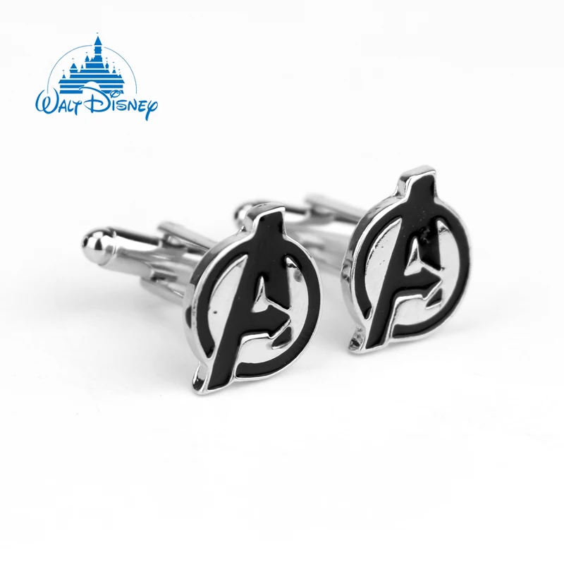 

Disney Marvel Sci-fi Movie Avengers Letter Symbol Cufflinks Fashion Trend Metal Logo Cufflinks Accessories Gifts For Fans
