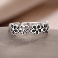 hot sale new fashion alloy geometric flower ring gift opening adjustable jewelry gift
