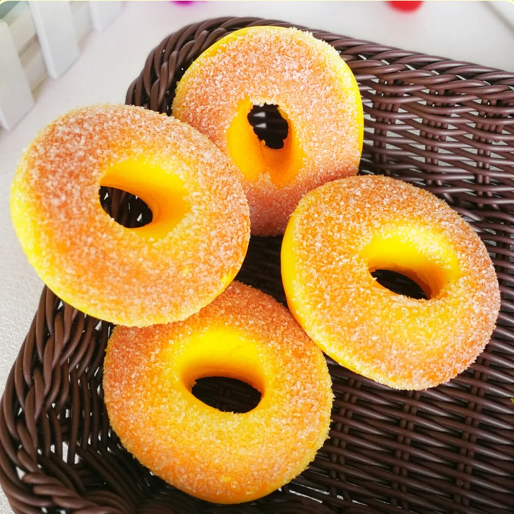 

5pc Artificial Donut Doughnut Model Lifelike Dessert Cake Pretend Play Photography Props for Display Kitchen Playset