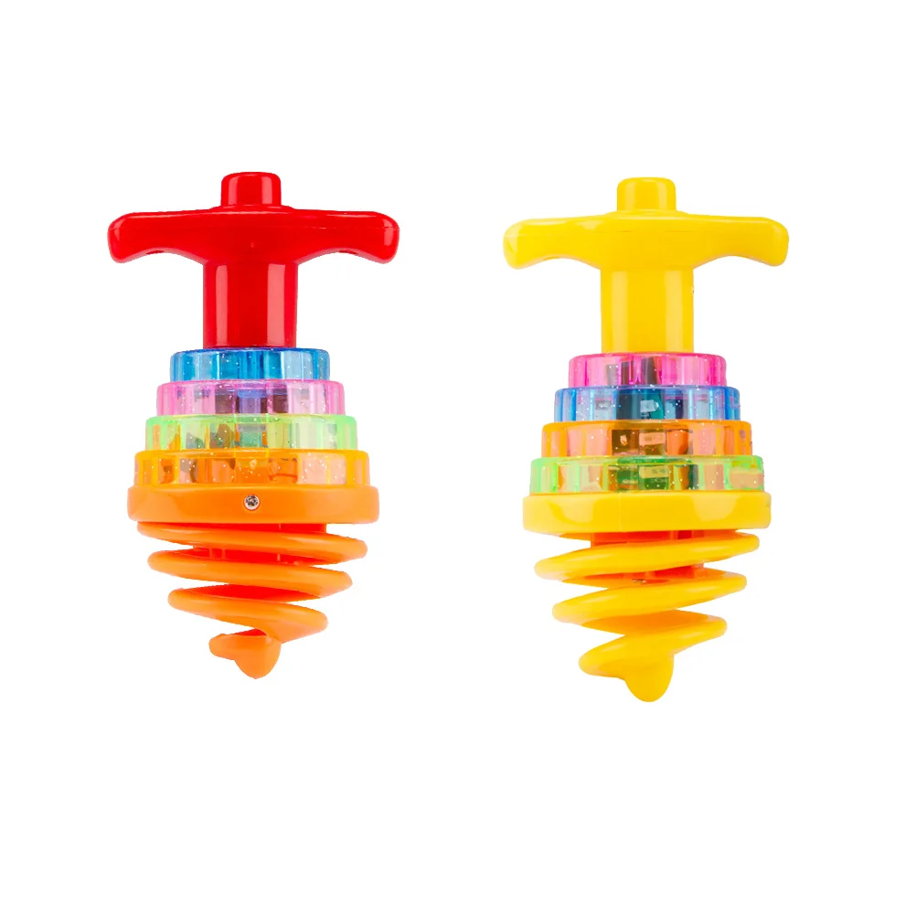 

2 Pcs Bulk Kids Gifts Tops Birthday Party Light Toys Plastic Early Educational Musical Toddlers LED Fruit Colorful Flashing