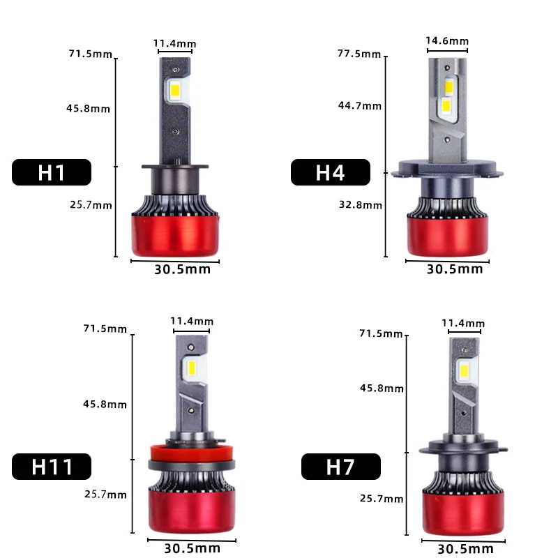 DAWNKNIGHT K3C 3000K 4300K H7 H4 H8 H11 Led Car Lamps HB3 9005 HB4 9006 9012 Headlight Bulb Fog Light Kit For 2PCS | Автомобили и