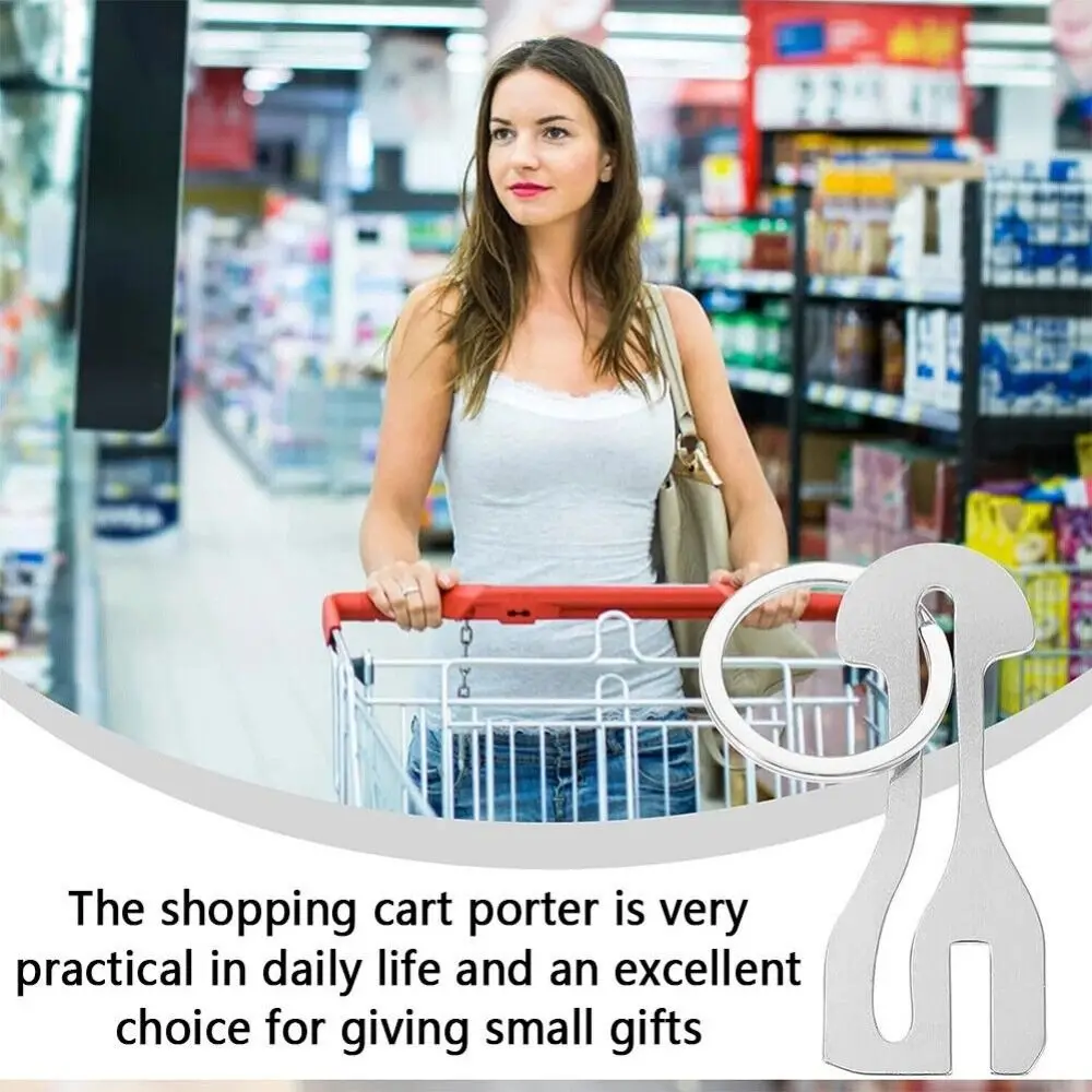 Портативная металлическая тележка жетон для ключей многоразовый держатель