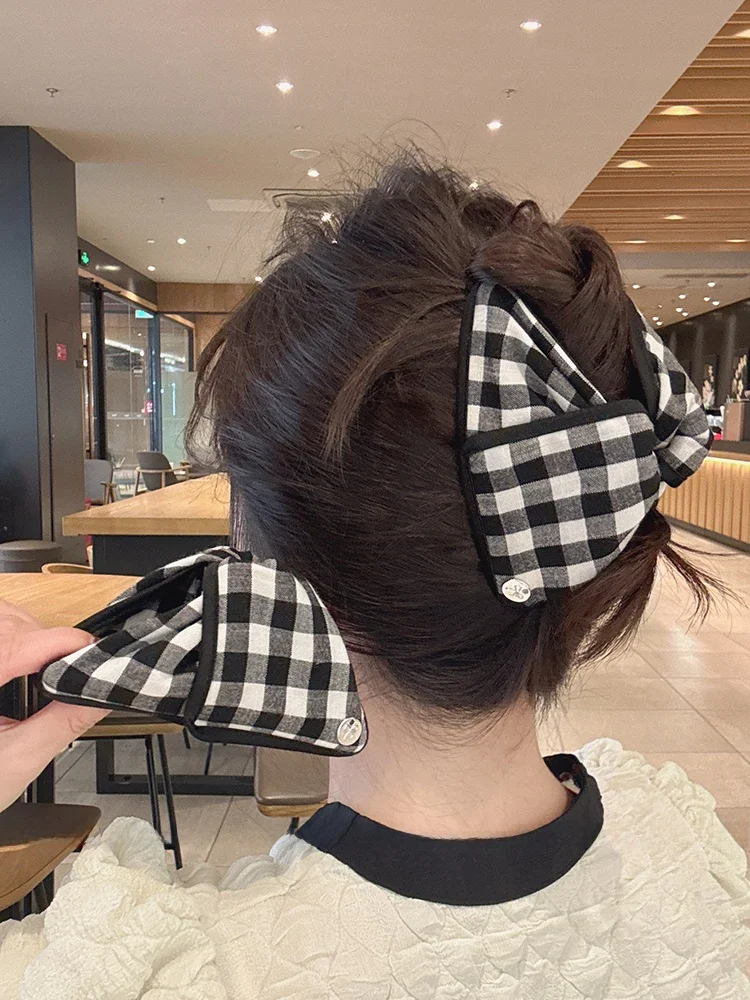 Осенне-зимний клетчатый дизайн Louis Grip универсальная прическа на затылке зажим в
