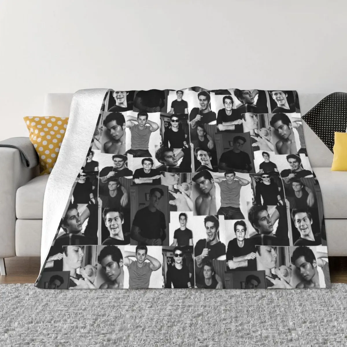 

Dylan O'Brien Flannel Fleece Air Conditioner Throw Blanket Shaggy Fuzzy Quilt Home Sofa Bedroom Bedding Throws Adult Birthday