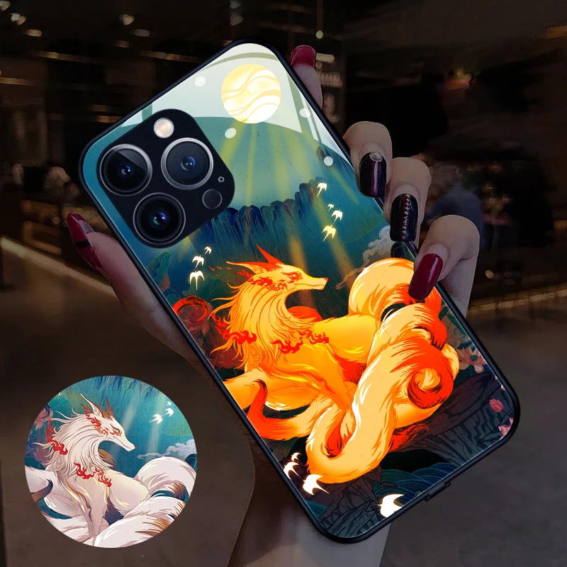 Totem Cultural Elements Luminous Phone Case For Samsung A73 5G A53 A60 A54 A72 A52 A32 A71 A33 A23 A13 Light Mobile Covers