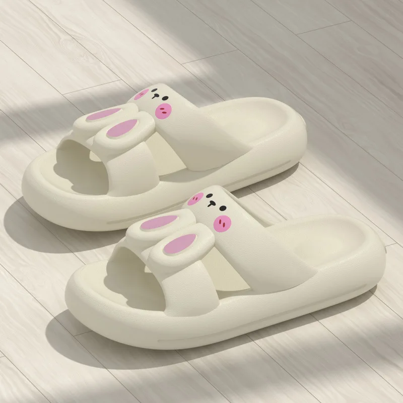 2023 Cartoon Rabbit Design Women Platform Slides Summer Fashion Leisure Women Slippers Outdoor Anti-slip Bathroom Woman Shoes