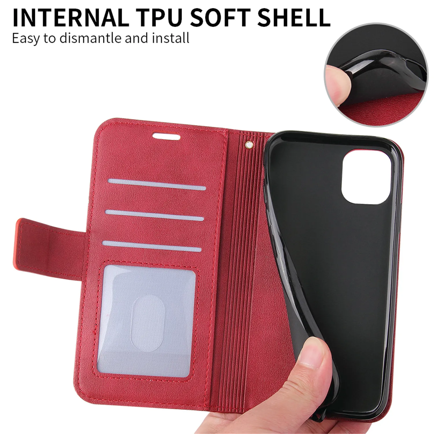 Luxury Leather Flip Case For iPhone 14 13 12 Mini 11 Pro Max XR X XS 6 6S 7 8 Plus SE 2020 Magnetic Wallet Holder Stand Cover