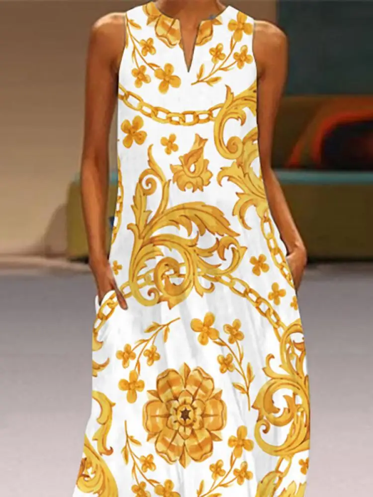 Yeezzi женские винтажные элегантные вечерние платья с цветочным принтом 2024 новое