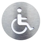 Индивидуальная композитная алюминиевая доска, дверной знак для ванной комнаты, знак для инвалидной коляски, символ унитаза, золотой, серебряный знак с номером для двери дома