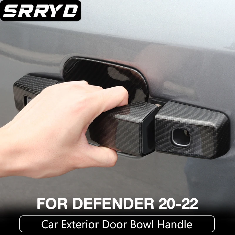 

Chrome Black Car Exterior Door Bowl Handle Decoration Cover Trim For Land Rover Defender 90 110 130 2020-2022 Car Accessories