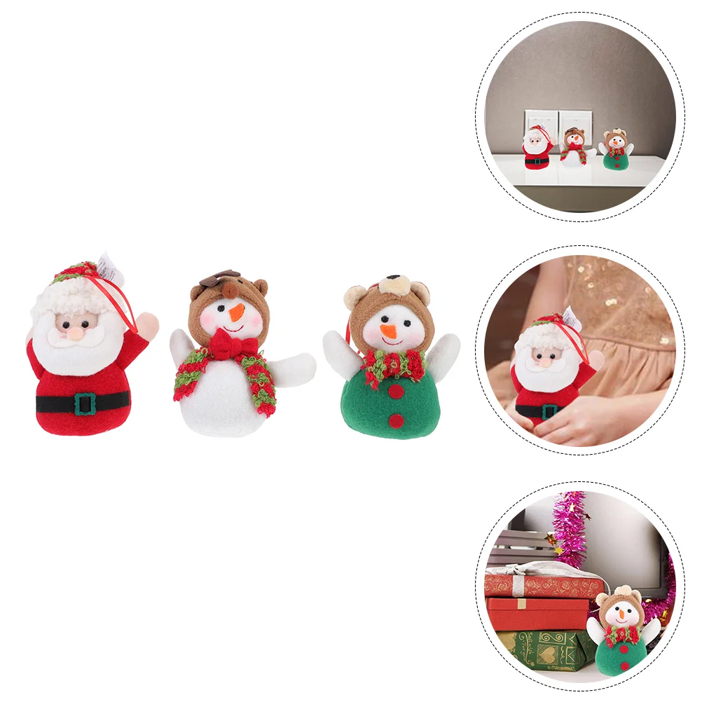 

6pcs Christmas Snowman Pendants Tree Hanging Decors Home Layout Adornments