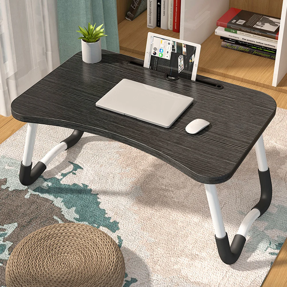 Home Folding Laptop Desk for Bed & Sofa Laptop Bed Tray Table Desk Portable Lap Desk for Study and Reading Bed Top Tray Table